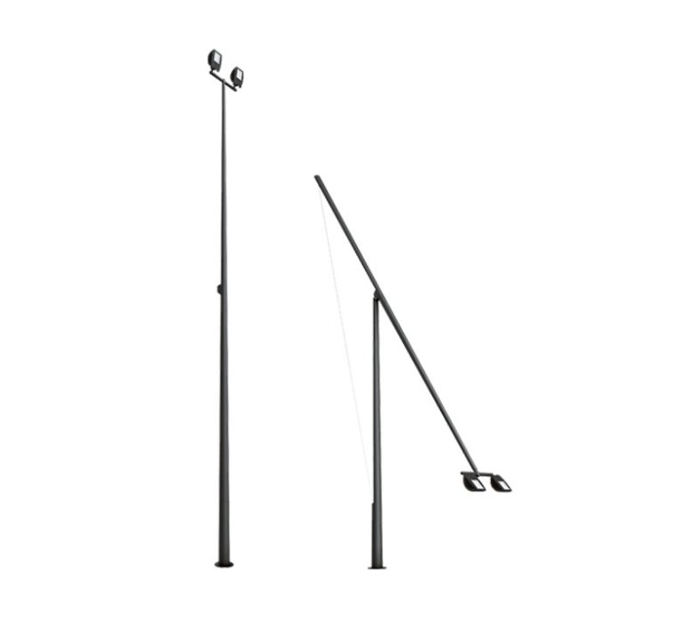 Уличное освещение без автовышки: возможности складных опор нового поколения